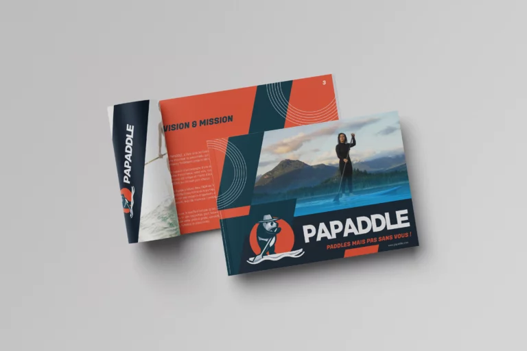 Mockup brochure Papaddle site Beverly Dose, web designer UX UI à Bordeaux – Beverly Design