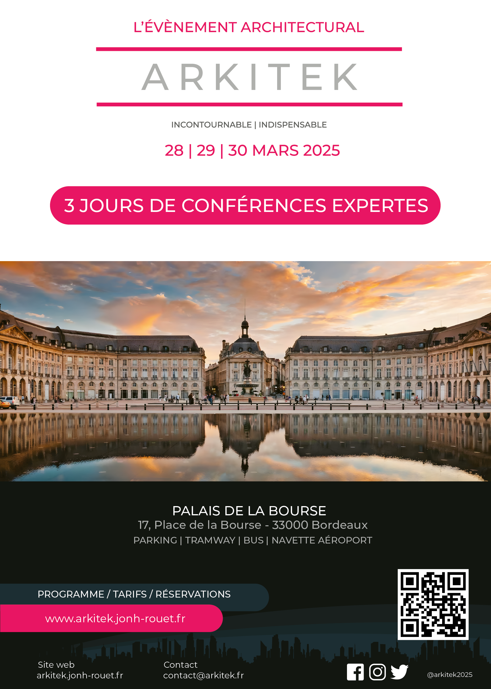 Affiche ARKITEK à Bordeaux, conçue par Beverly Dose, web designer UX UI – Beverly Design