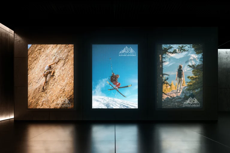 Mockup lot affiches station Pic de Gance site Beverly Dose, web designer UX UI à Bordeaux – Beverly Design