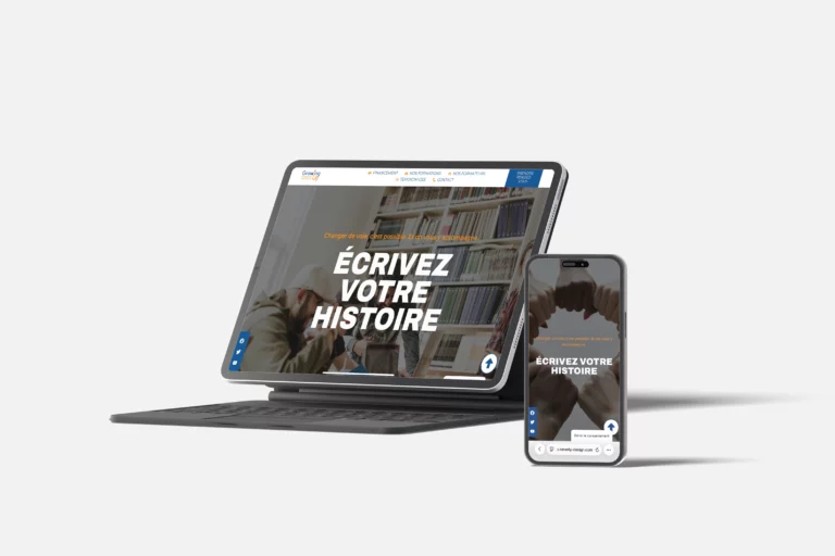 Mockup responsive site web Growing Up site Beverly Dose, web designer UX UI à Bordeaux – Beverly Design